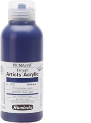 Schmincke primacryl fluid phtaloblauw cyaan - flacon 250 ml.