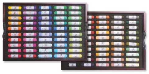 Gallery handgemaakte pastels - houten kist 100 stuks PORTRET-2