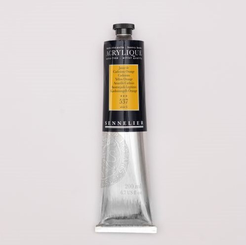 sennelier acryl cadmiumgeel oranje - tube 200 ml.
