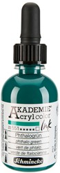 Schmincke Akademie acryl inkt bladgroen - flacon 50 ml.