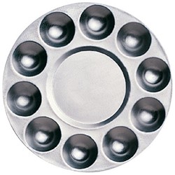 Palet aluminium rond 17 cm. 10 vaks