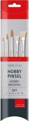 Voordelige startset hobby penselen A135