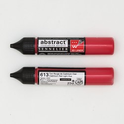 Sennelier abstract 3D liner cadmiumrood licht