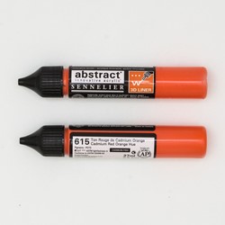 Sennelier abstract 3D liner cadmiumrood oranje