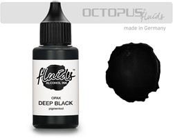 Octopus alcohol inkt deep black - flacon 30 ml.