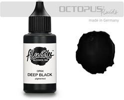 Octopus Inkt Octopus alcohol inkt deep black - flacon 30 ml. Martin Brinkhuis