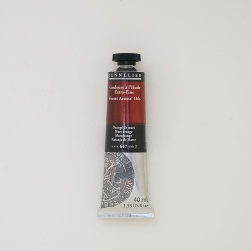 Sennelier extra fijne olieverf serie 2 - mars oranje - tube 40 ml.
