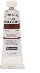 schmincke primacryl gebrande sienna - tube 35 ml.