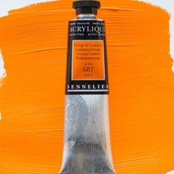 sennelier acryl cadmiumoranje - tube 60 ml.