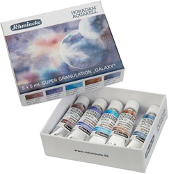 Schmincke Horadam aquarel super granulatie set 'galaxy' 5 x 5 ml.