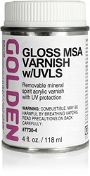 Golden M.S.A. Varnish met anti- U.V. filter glans - 118 ml.