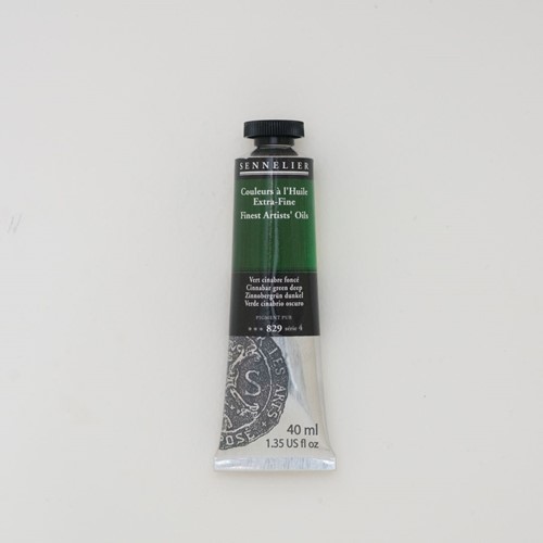 Sennelier extra fijne olieverf serie 4 - cinnabergroen donker - tube 40 ml.