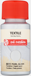 Art Creation textielverf parel zilver - flacon 50 ml.