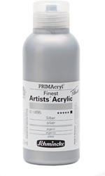 Schmincke primacryl fluid zilver - flacon 250 ml.