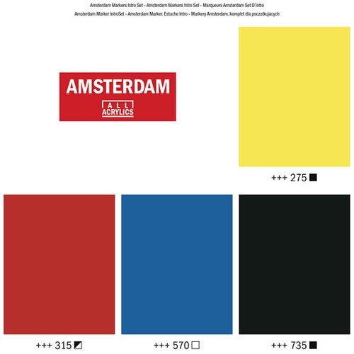 Amsterdam marker set 4 x 4 mm. intro pack-2