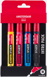 Amsterdam marker set 4 x 4 mm. intro pack