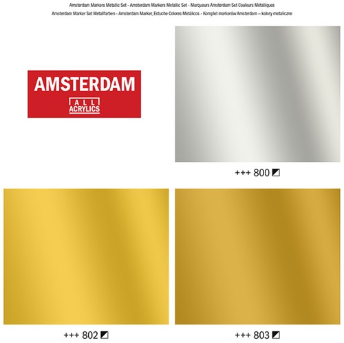 Amsterdam marker set - 3 x 4 mm. metallic-2