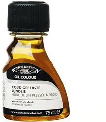 W&N koud geperse lijnolie - flacon 75 ml.