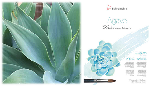 Agave watercolour blok 290 grs. A4 (21x29.7 cm.) - 12 vel-2