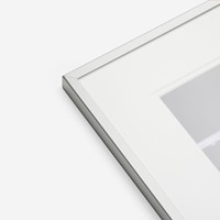Aluminium wissellijsten met glas - mat zilver - ( alleen afhalen )