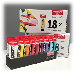 Amsterdam acrylverf value pack 18 x 120 ml