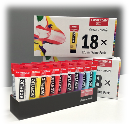 Amsterdam acrylverf value pack 18 x 120 ml