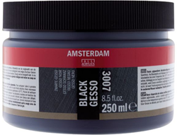 Amsterdam primer gesso zwart - pot 250 ml. 