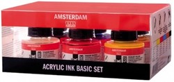 Amsterdam acryl inkt basisset 6 x 30 ml.