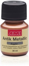 Antiek metallic verf - koper - flacon 30 ml. 