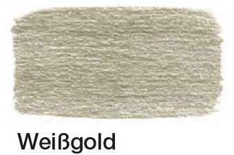 Antiek metallic verf - wit goud - flacon 30 ml. -2