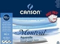 Canson Montval aquarelblok 300 grams 100 vel - 24 x 32 cm.