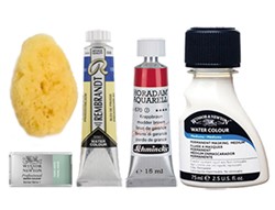 Aquarelverf en middelen 