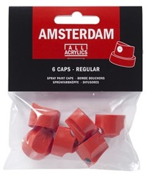 Amsterdam spray paint caps - set 6 stuks regular