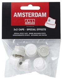 Amsterdam spray paint caps - set 6 stuks special effect