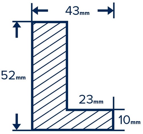 Houten baklijst 3D - 40 x 40 cm - per stuk-3