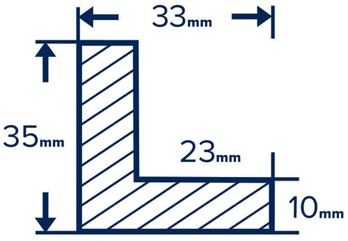 Baklijst blank ongelakt 20 x 50 cm - per stuk-3