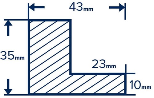 Houten baklijst blank extra breed - 18 x 24 cm-3