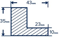 Houten baklijst blank extra breed - 80 x 100 cm. alleen afhalen-3