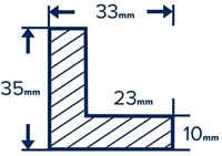 Houten baklijst zwart 24 x 30-3