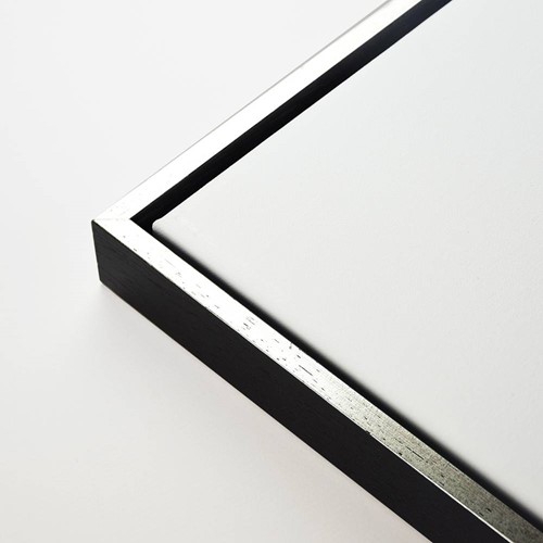 Houten baklijst zwart / zilver - 30 x 45 cm-2