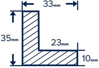 Houten baklijst zwart / zilver - 20 x 20 cm-3