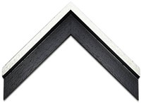 Houten baklijst zwart / zilver - 21 x 29,7 cm