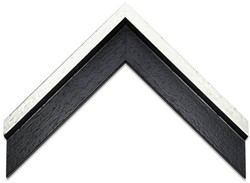 Houten baklijst zwart / zilver - 25 x 35 cm