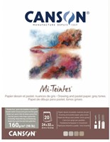 Canson mi-teintes blok - grijs tinten 24x32 cm. - 20 vel