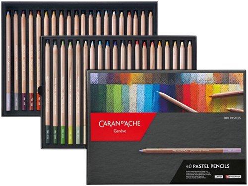 Caran d'ache pastelpotloden set 40 kleuren assorti