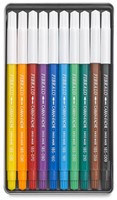 Caran d'ache fibralo viltstiften metalen doos 10 stuks-2