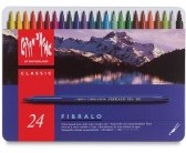 Caran d'ache fibralo viltstiften metalen doos 24 stuks