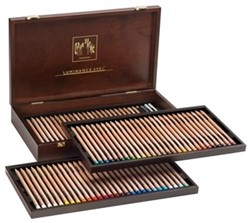 Luminance 6901 kleurpotloden houten kist ASSORTIE 76 stuks