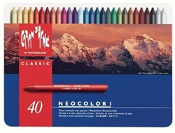 Caran d'Ache Neocolor I  watervast - set 40 stuks