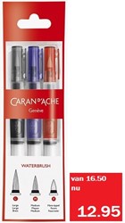 Caran d'ache waterbrush set 3 stuks